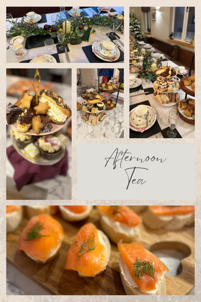 Variety of delicious food served by a catering venue, particularly food served for afternoon tea