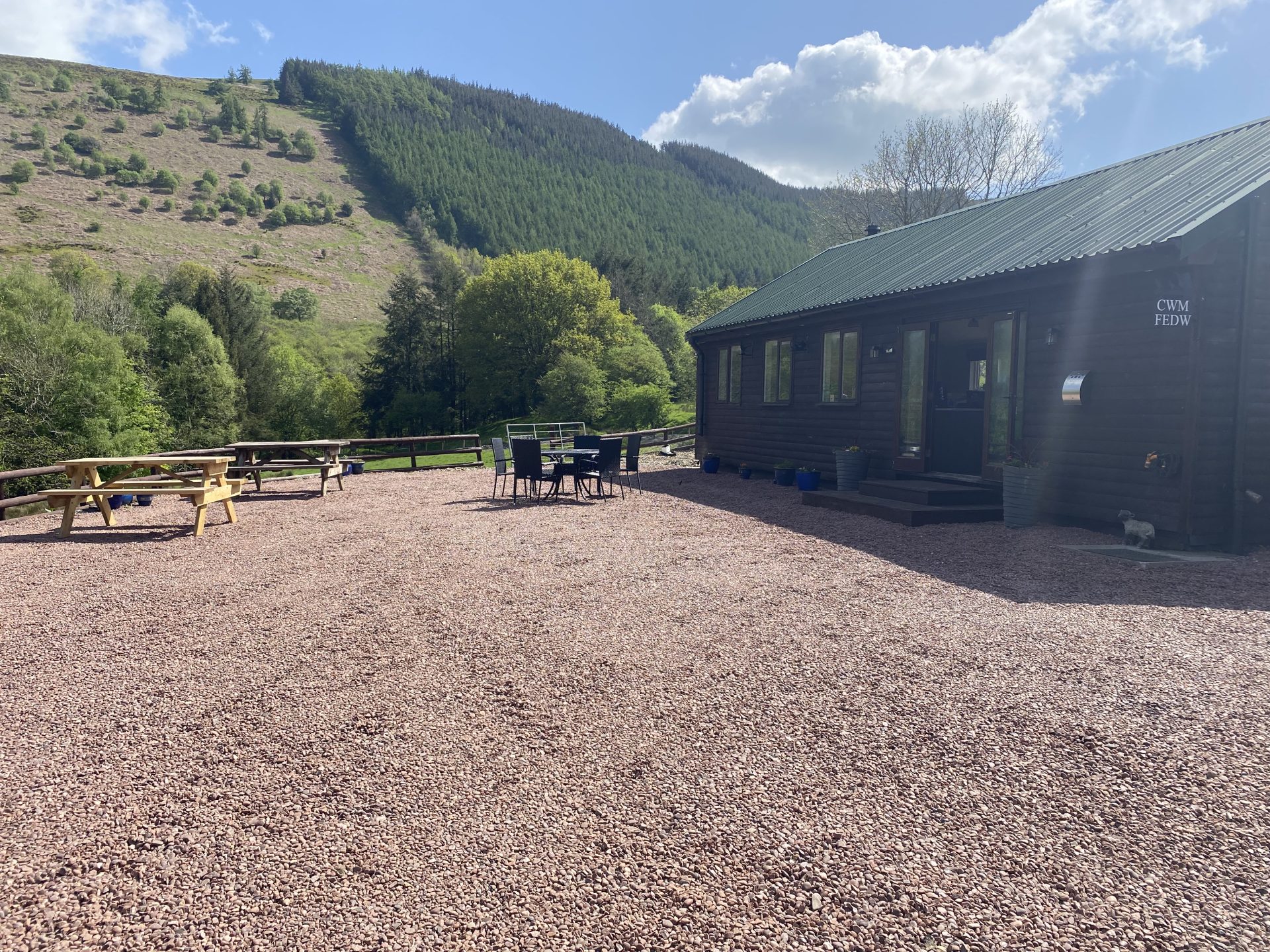 Catering venue with nature and mountains all around